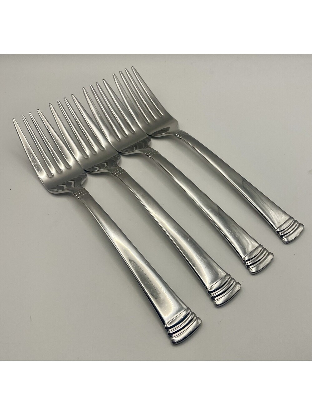 (4) Reed And Barton HOLBROOK Stainless 18/10 Korea Salad Fork Lot ~ 7.25”